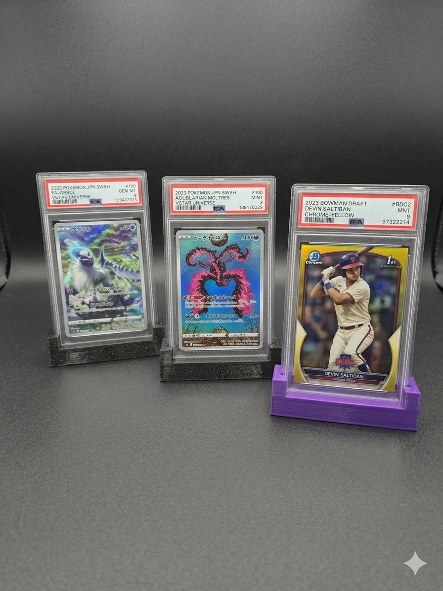 PSA Graded Slab Display Case With and Without Pokeball