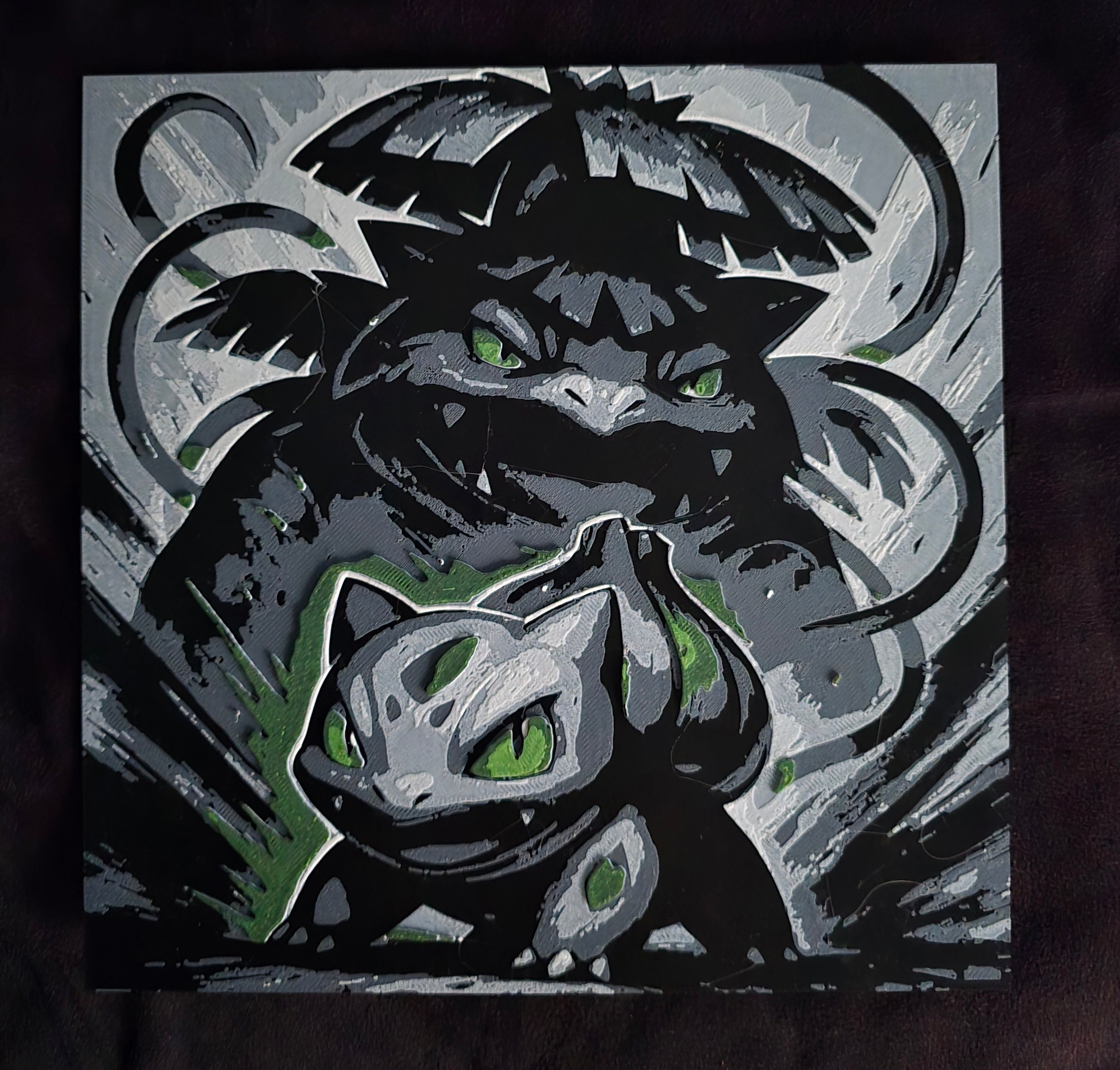Bulbasaur & Venusaur Pokémon 3D Printed Hueforge Art