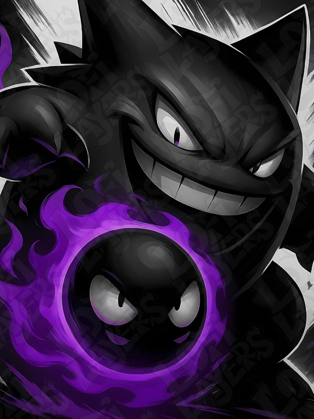 Gastly & Gengar Pokémon 3D Printed Hueforge Art